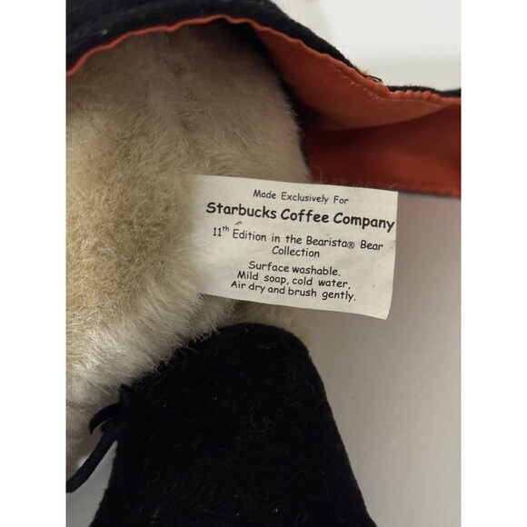 Starbucks Bearista Bear Witch Halloween Boo 2000 11th Edition Barista Plush - Picture 4 of 5